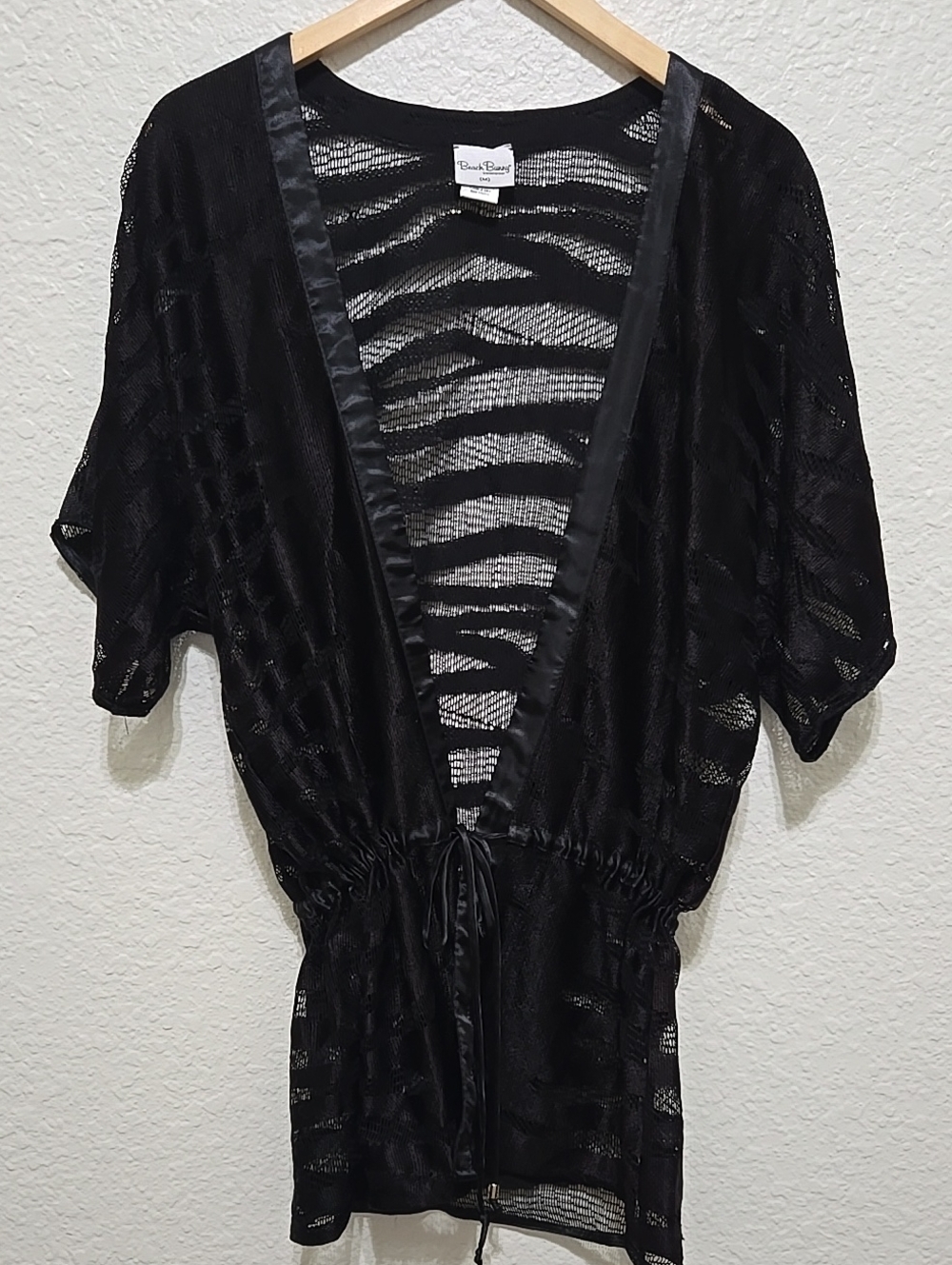 Beach Bunny Luxurios Sheer Lace Kimono Cover-Up